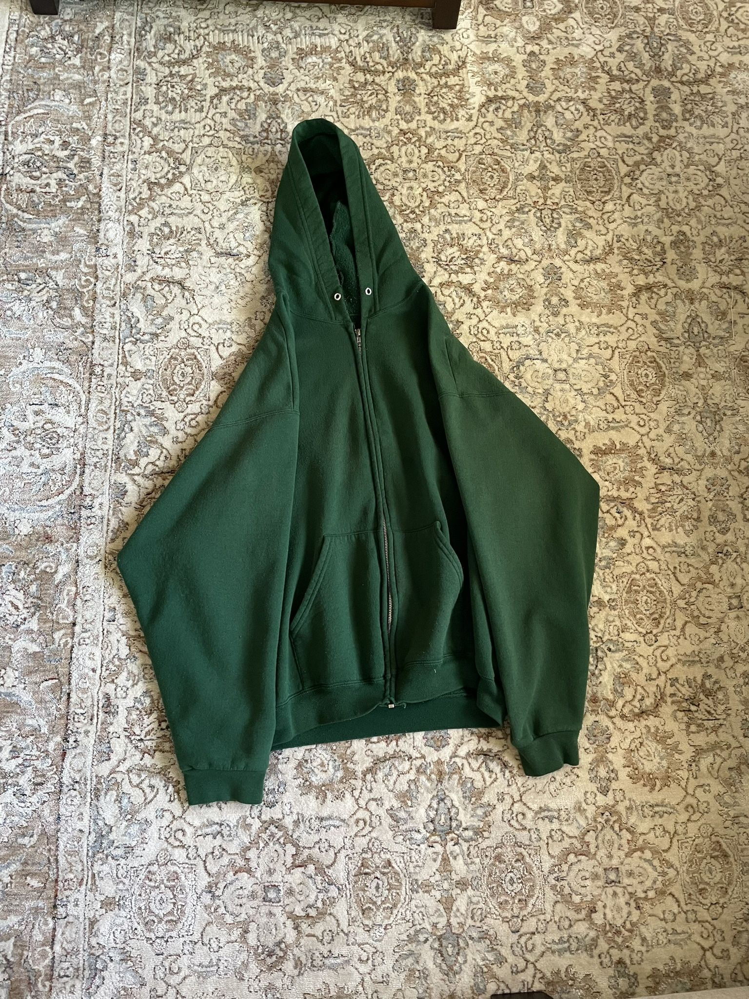 Green Zip Up Sweatshirt