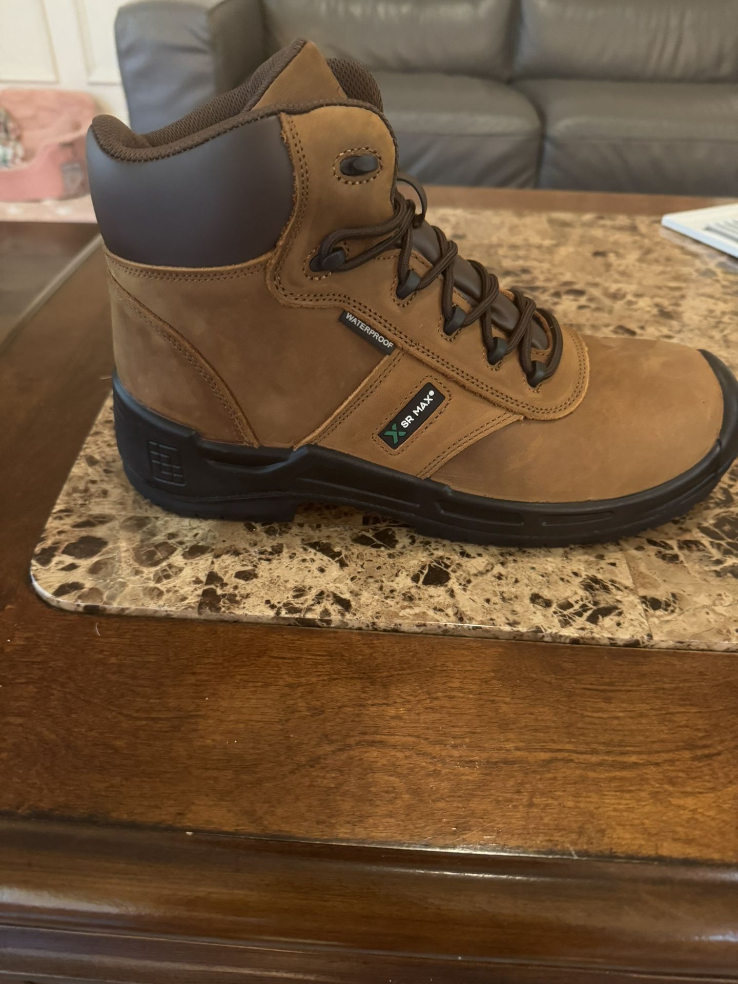 (new In Box)(steel Toe)Brown Lewiston MaxTRAX®  Waterproof Boot