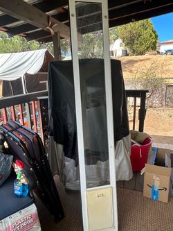 Sliding glass pet door