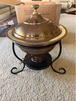 Old Dutch copper chafing dish 3 quart