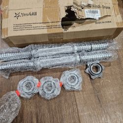 Yes4All 14-inch chrome dumbbell handle