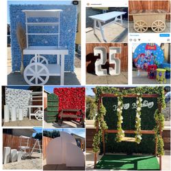 Flower Wall /candy Carts /backdrops