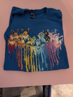 eeveelotion and courage the cowardly dog tees
