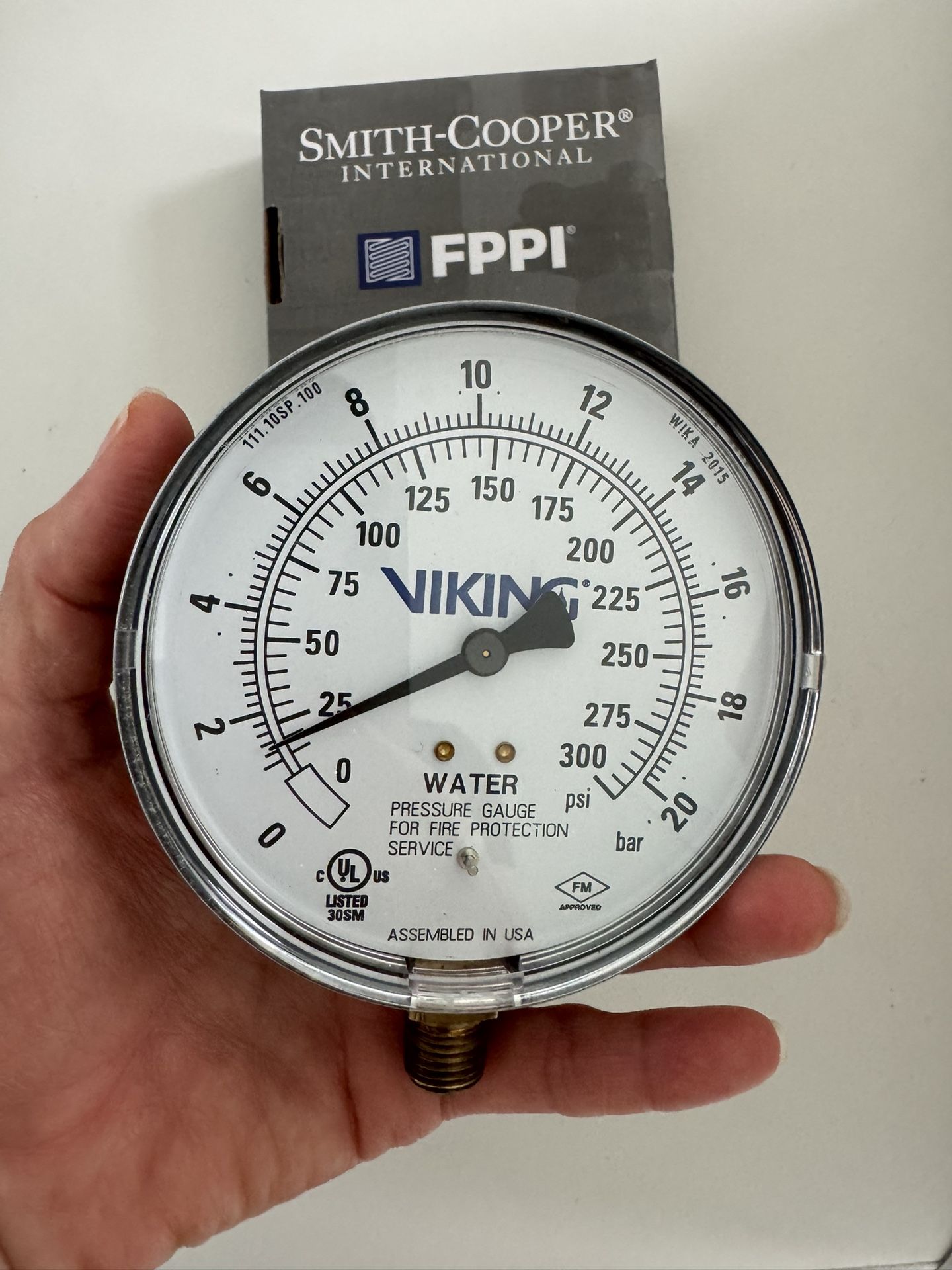 Smith Cooper FPPI Air Water Gauge 11-559-00 | UL Listed FM Approved | Great