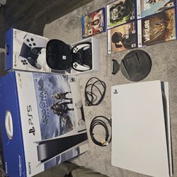 Bundle Ps5 825gb Disc Version w/ Games & DualSense Edge Bundle 