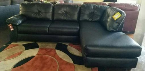 Black Leather Sectional Sofa Couch!!Brand New FREE DELIVERY