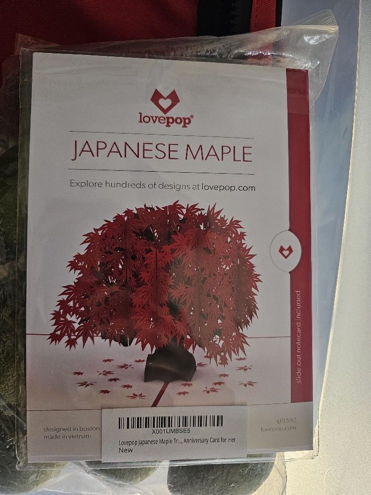 Japanese maple love pop card