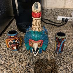 Aztec Liquor Bottle Set 