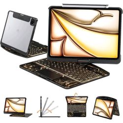 Transparent Case Keyboard iPad Air 11 Inch and 10.9” iPad Air 5th/4th & 11" iPa