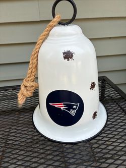 New patriots hanging metal bell 13”H
