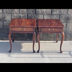Hekman cherry end tables 