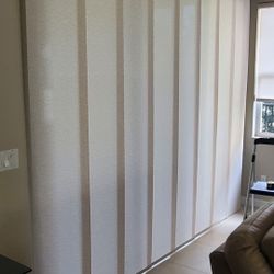 Wow...Sliding Panels Amd 2 Roller Shades Matching