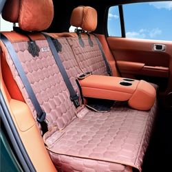 njnj Backseat Cover for Dogs in Car,Dog Hammock for Car,Car Seat Protector for Dogs,Truck Dog Seat Cover Back Seat,Hard Bottom Car Seat Cover for Dogs