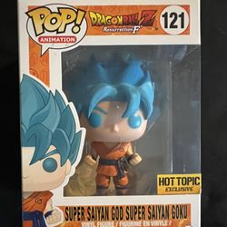 Funko Pop Super Sayian God Sayian Goku Hot Topic Exclusive