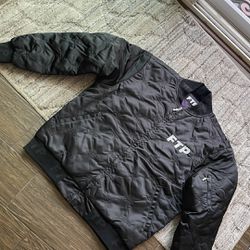 FTP Quilted Satin bomber Jacket Size S