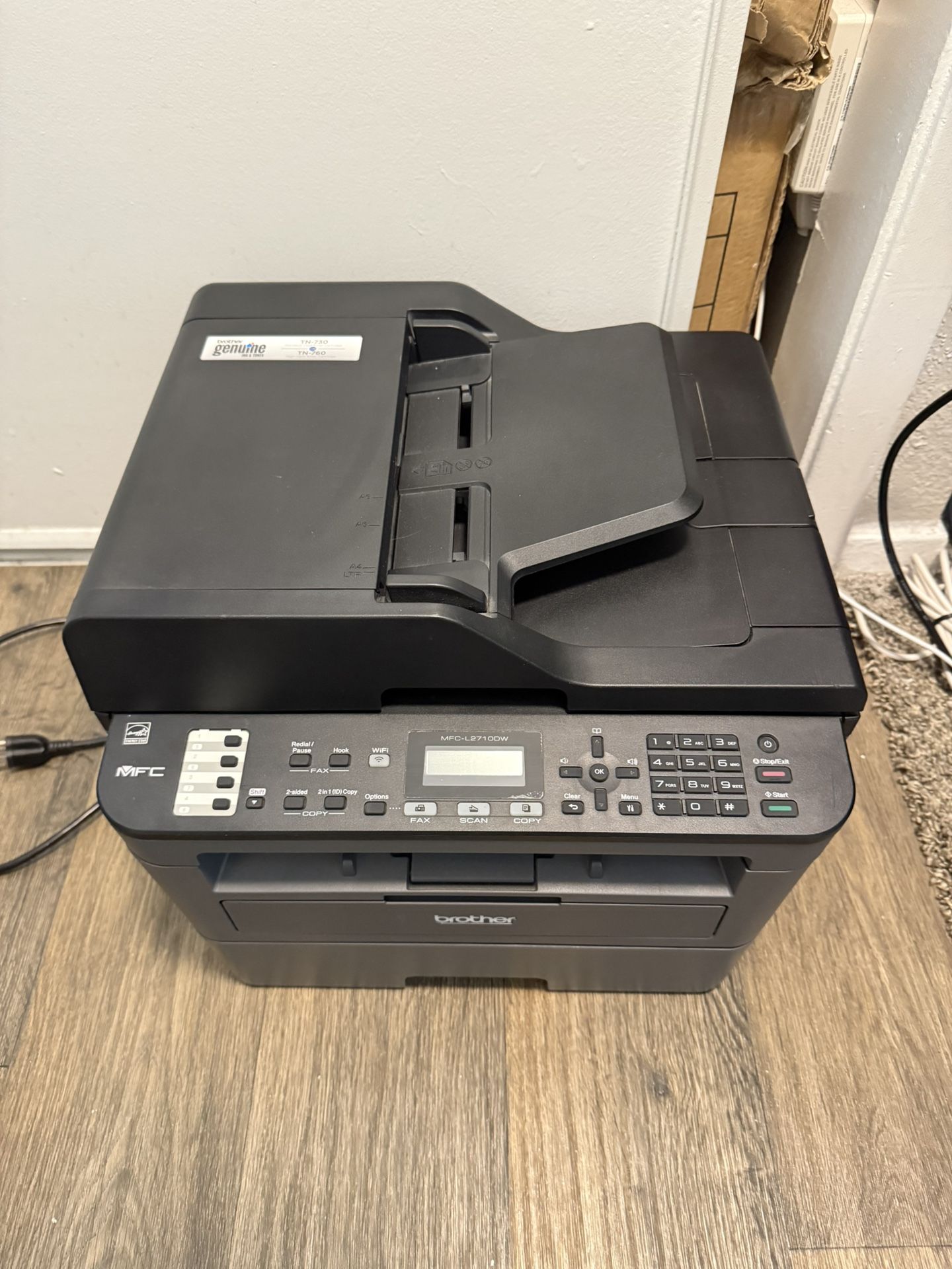 Brother MFC-L2710DW Monochrome Laser All-in-One Printer, Duplex Printing, Wireless 