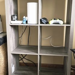 Gray bin storage stand
