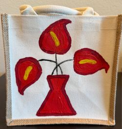 Hand-Painted Canvas Tote Bag
