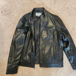 Black Leather Jacket XL