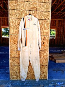 VINTAGE NOMEX RACING SUIT BELONGING to FRANK JAMES, a CUSTOM PARTS BUILDER and RACING FIGURE HEAVILY TIED to the OLD BAKERSFIELD SPEEDWAY...asking $80