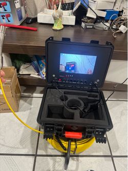 100ft Sewer Camera,7" HD IPS Screen Drain Camera with DVR Distance Marker,17MM 8PC Lights IP68 Waterproof Borescope Drain Pipe Endoscope 32GB Card,for