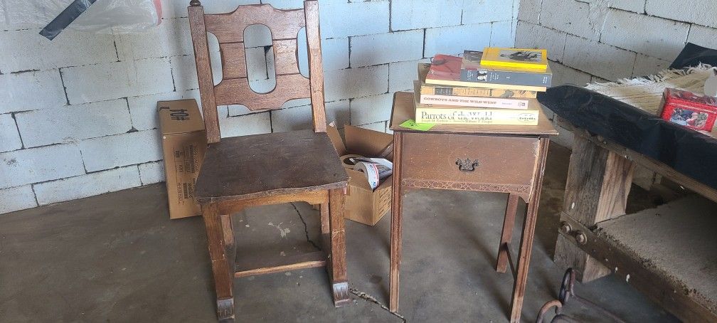 Antique chair and table set