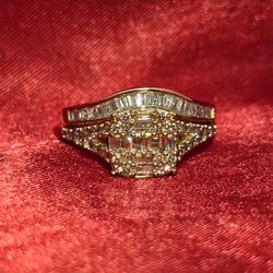 10k Yellow Gold Diamond Wedding Ring 1.25 ctw