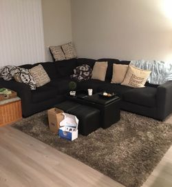 Living Spaces Charcoal Gray Couch