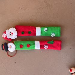 Christmas refrigerator door handle covers