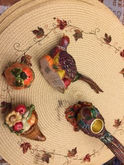 Harvest candle holders & salt & pepper shakers