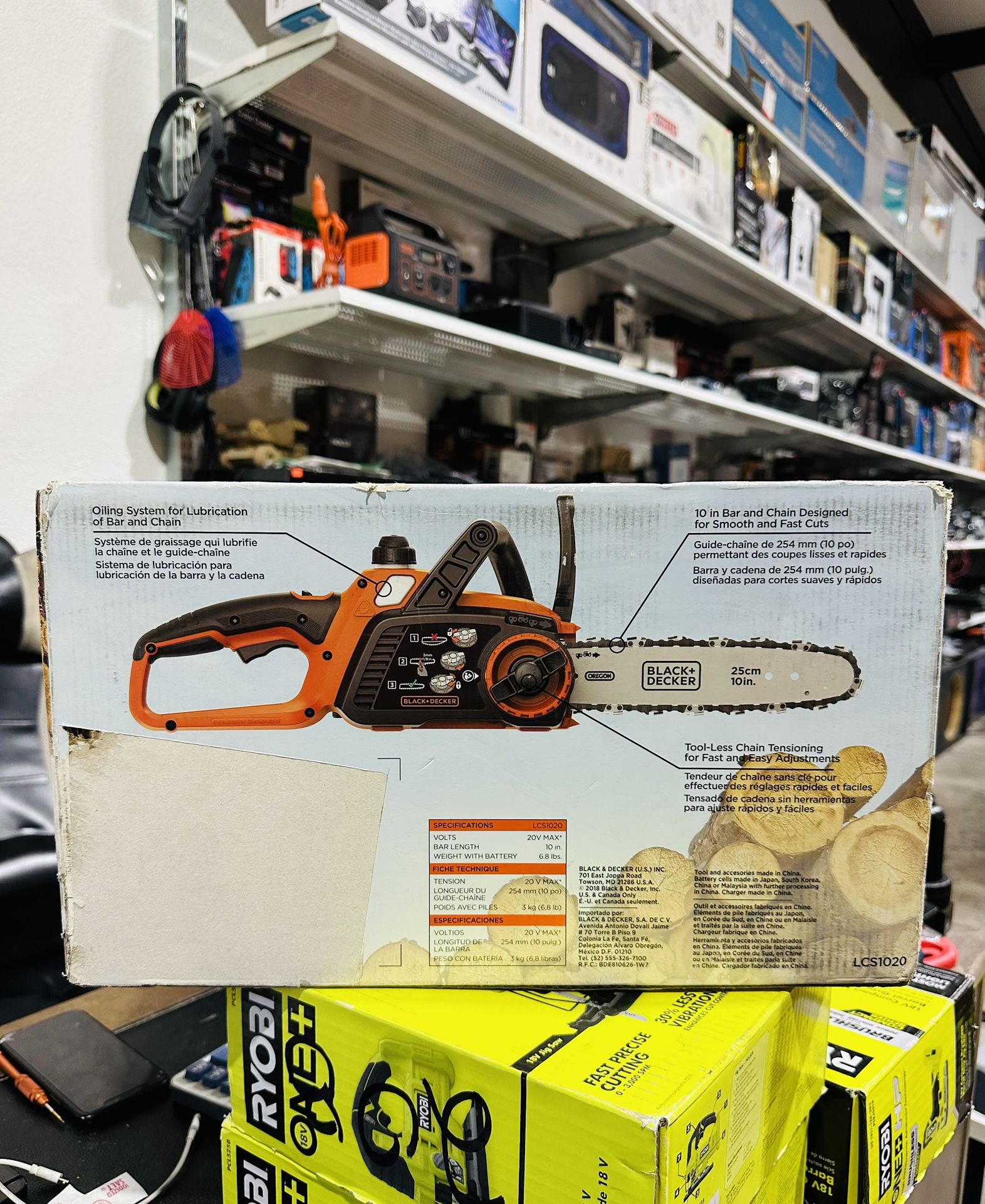BLACK+DECKER 20V MAX 10 in. Battery Powered Chainsaw Kit with (1) 2Ah Battery & Charger