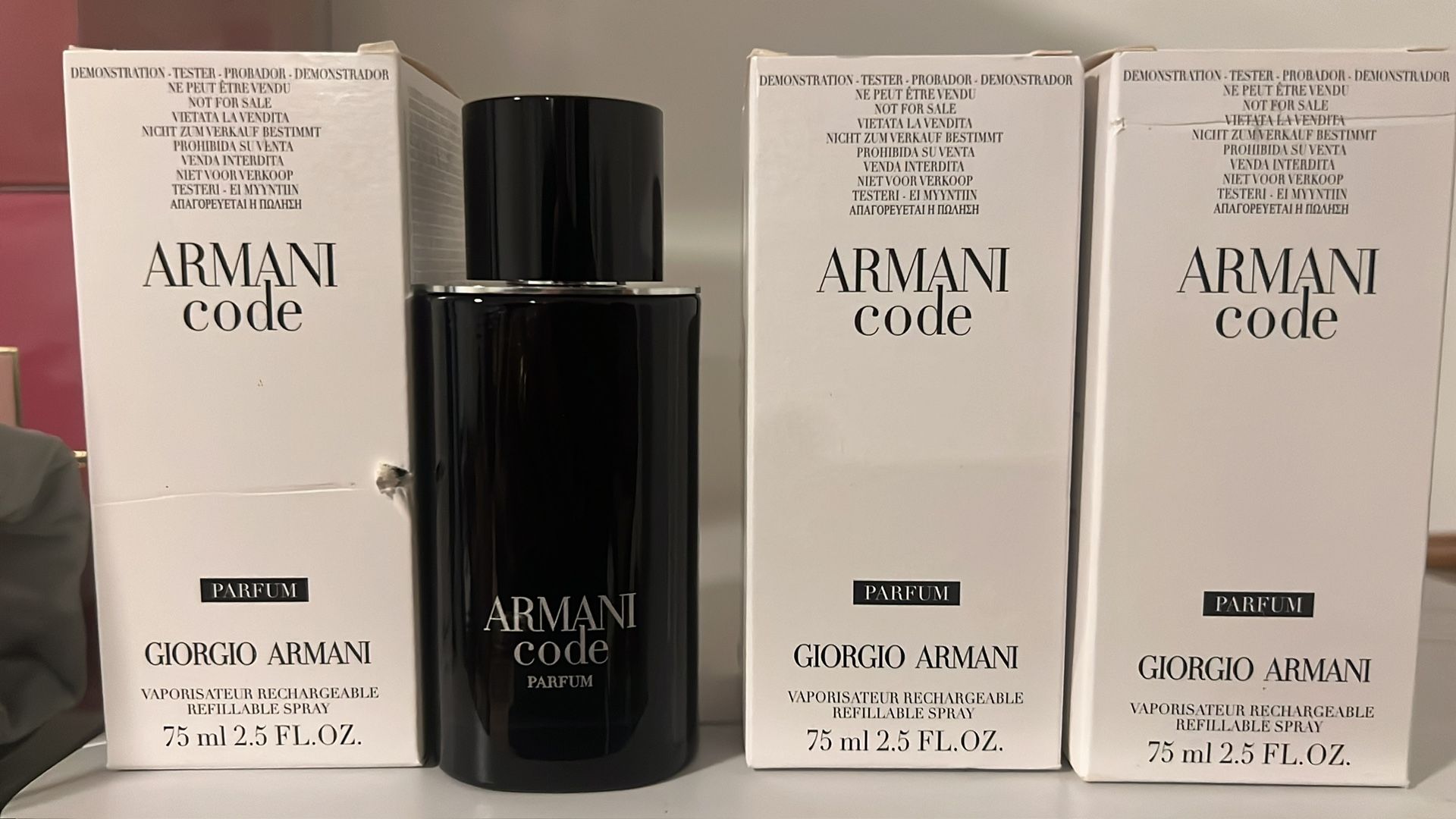 Armani Code PARFUM 2.5oz Tester Box ONLY $95!!