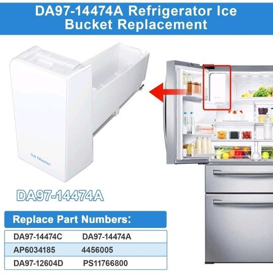 Upgraded DA97-14474A Refrigerator Ice Maker Compatible with Samsung DA97-14474C