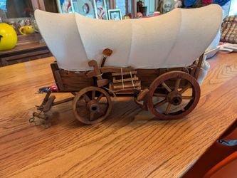 Vintage, Covered  Wagon, hand made model, Conestoga, cowboy, western Americana