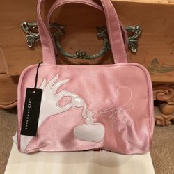 Pretty!!! Pink Satin Little Purse/ Travel Bag !!!