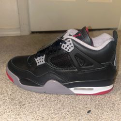 jordan 4 black red grey size 9.5 men
