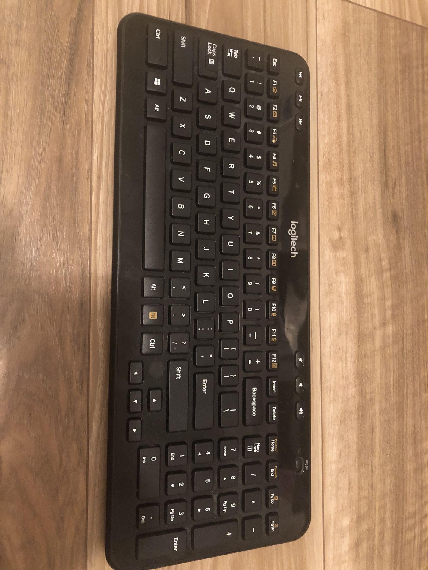 Black Logitech Computer Keyboard