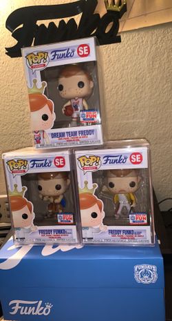 Freddy Funko As Dream Team, Freddy Mercury, & Hercules Funko Pop!