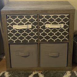 Better Homes & Gardens For Grey Cube Storage Organization Unit With Four Storage Cubes 