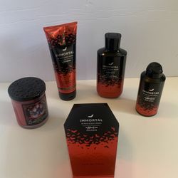 5 pc set IMMORTAL set Mens Cologne Bath Wash Cream Body Spray Vampire Blood