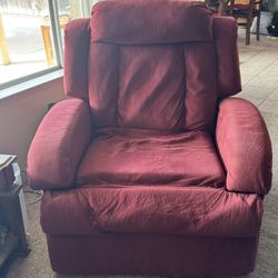 Burgundy Fabric Recliner