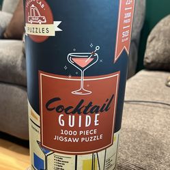 Cocktail Guide 1,000 piece jigsaw puzzle - Yellow Cab Puzzles - 21.7 X 27.6”