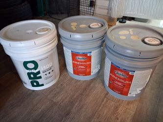 5 gallons white color interior paints
