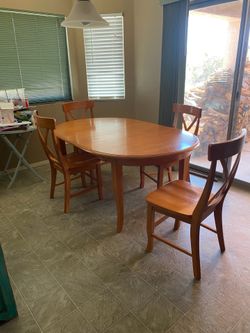 Solid wood table