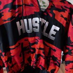 Red, Black, & Orange Wind Breaker Jacket