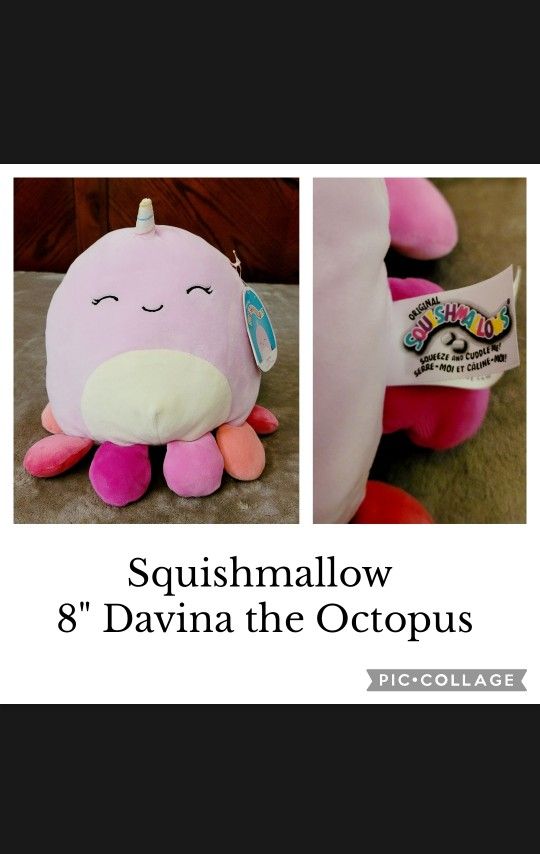 Squishmallow, 8" Davina/Octopus 