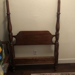 Vintage Stickler Brothers twin Four Poster Bed WITH Rails