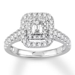 Adore Emerald-Cut Diamond Engagement Ring 1 ct tw 14K White Gold