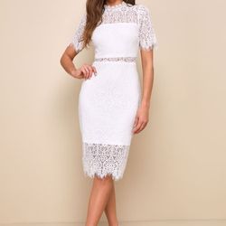 Lulus Dress, White, Large
