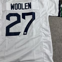 Tariq Woolen Signed Autograph Custom Jersey -  JSA Coa Sticker- Seattle Seahawks